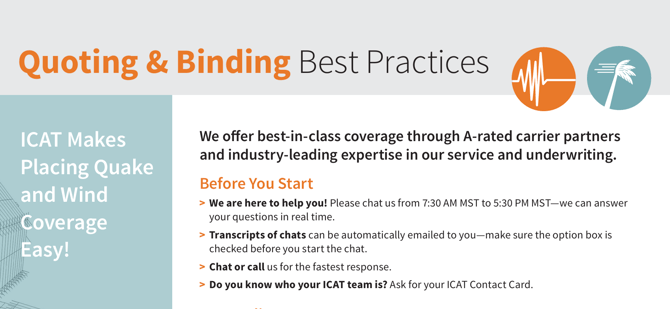 ICAT Quoting and Binding Best Practices